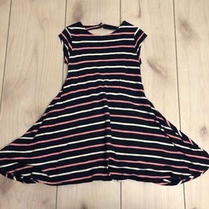 Navy blue striped dress